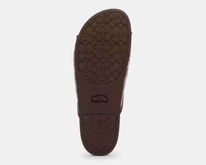Two Band Buckle Sandal In Signature Jacquard