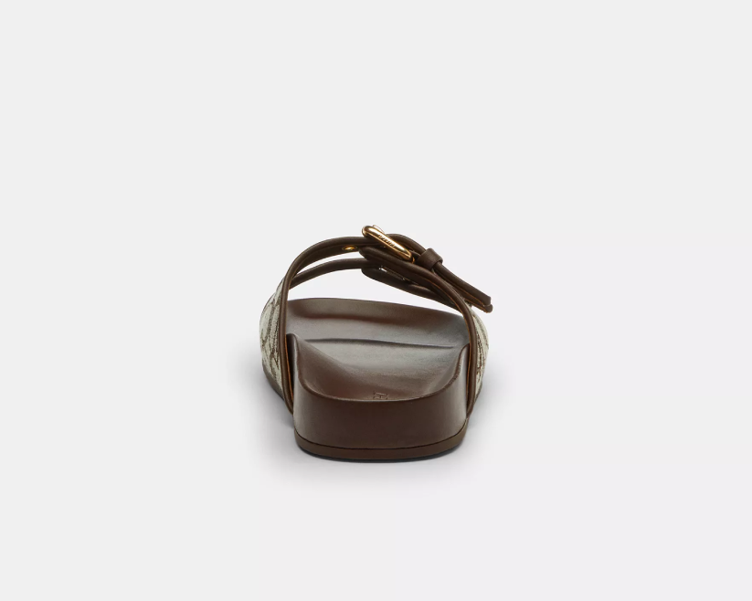 Two Band Buckle Sandal In Signature Jacquard