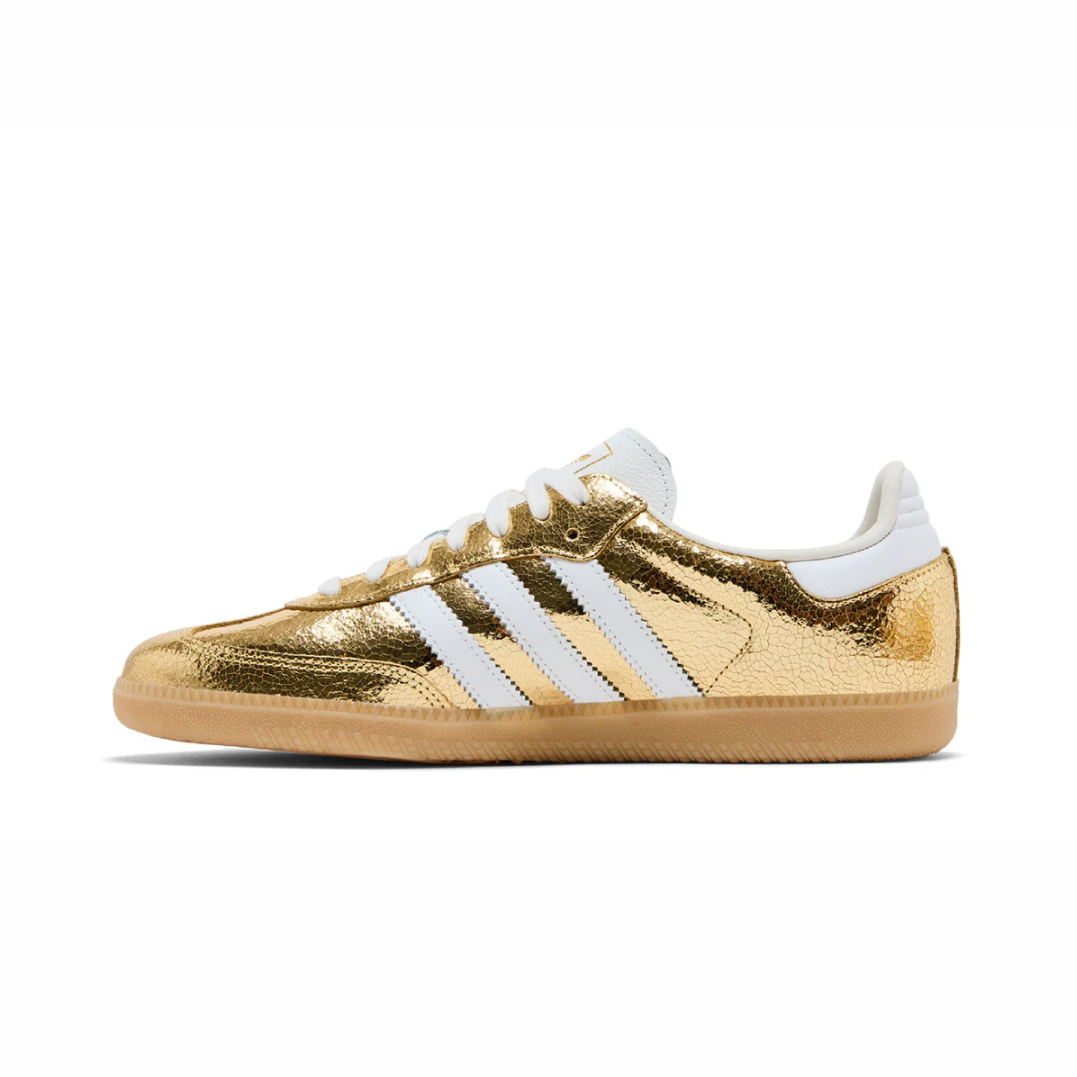 Samba OG Gold Metallic Cracked Leather