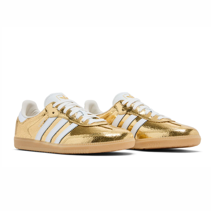 Samba OG Gold Metallic Cracked Leather